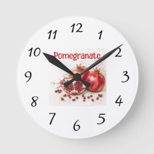 Granatapfel-Wanduhr Runde Wanduhr