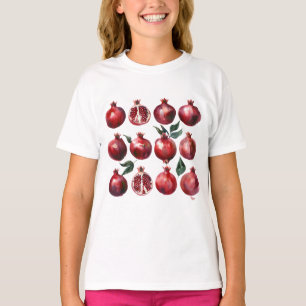 Granatapfel-Wasserfarbenkunst T-Shirt