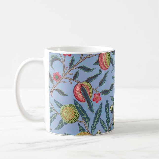 Granatapfel William Morris gemustert   Kaffeetasse (Links)