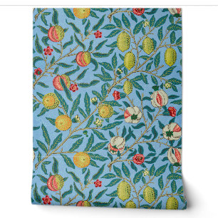 Granatapfel William Morris original blau Tapete
