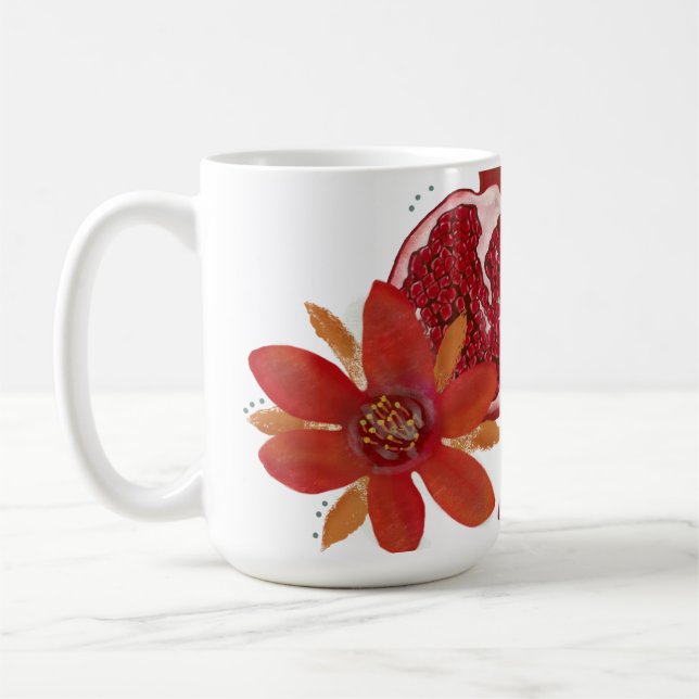 Granatapfelblüte Kaffeetasse (Links)