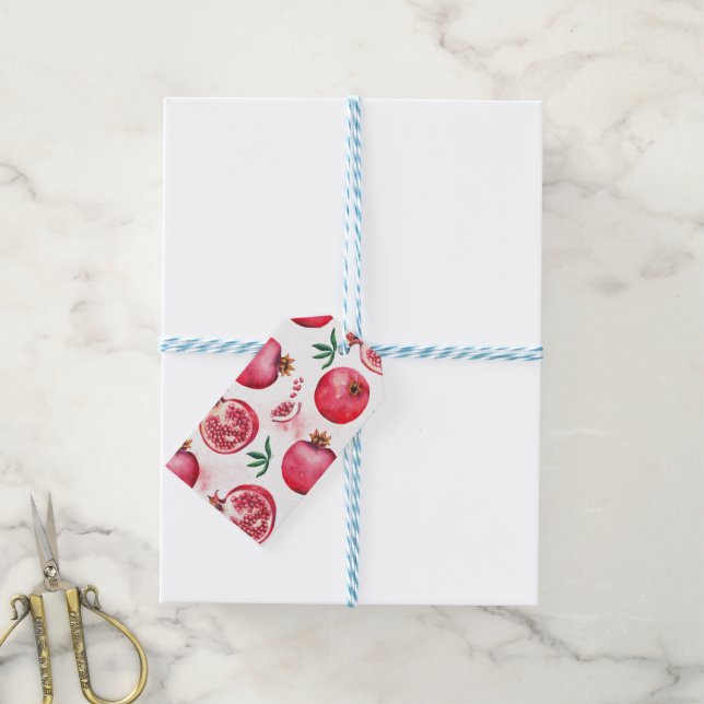 Granatapfelfrucht Geschenkanhänger (Mit Garn)