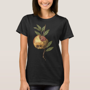 Granatapfelfrucht und -samen im Mittelmeer Vektor T-Shirt