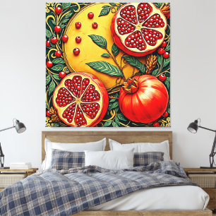 Granate Elegante Kunst, Dichtung und Musik Leinwanddruck