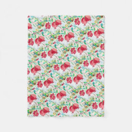 Granatrot-Muster Food Hebräisch Fleecedecke