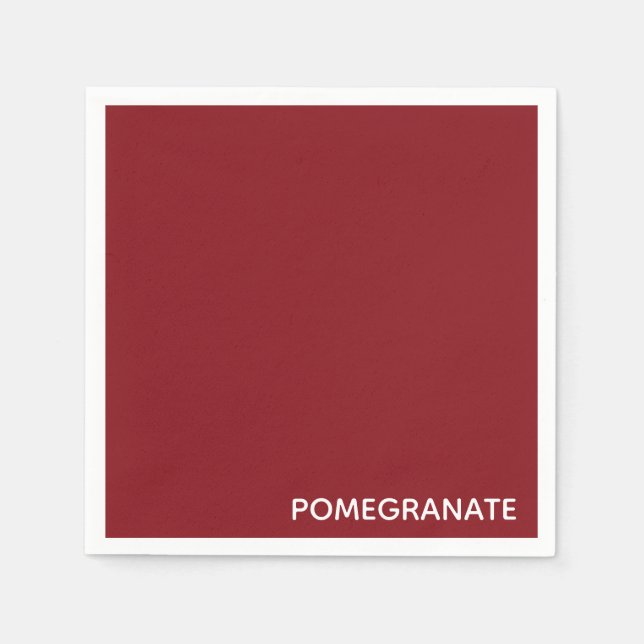 Granatrot - Name Serviette (Vorderseite)
