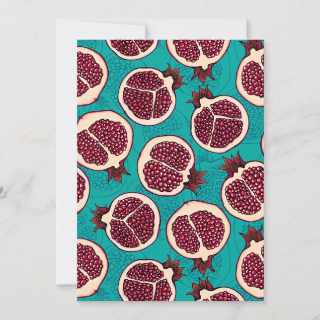 Granatscheiben auf Türkis (Vorderseite)