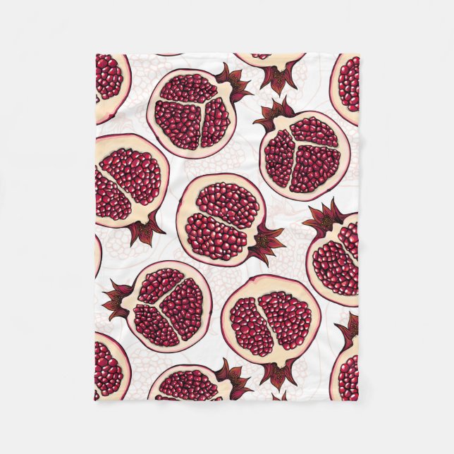 Granatscheiben auf weiß fleecedecke (Vorderseite)