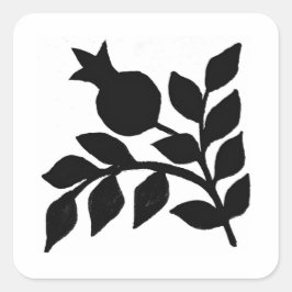 Granatsticker Quadratischer Aufkleber