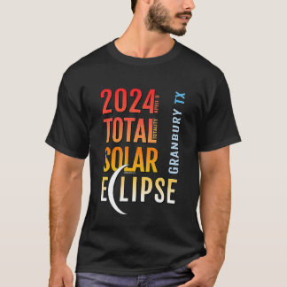 Granbury Texas TX Solar Eclipse insgesamt 2024 5 T-Shirt