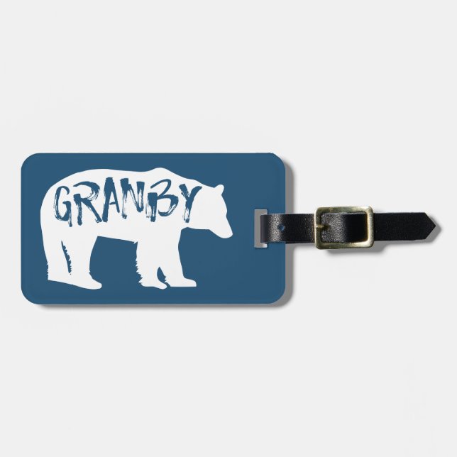 Granby Colorado Bär Gepäckanhänger (Vorderseite horizontal)