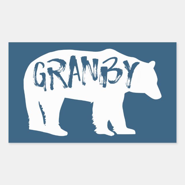 Granby Colorado Bär Rechteckiger Aufkleber (Vorderseite)