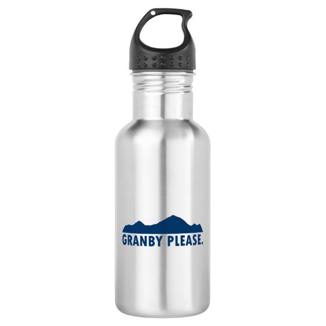 Granby Colorado Bitte Edelstahlflasche (Vorderseite)