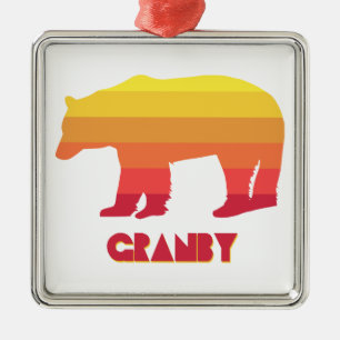 Granby Colorado Rainbow Bear Ornament Aus Metall