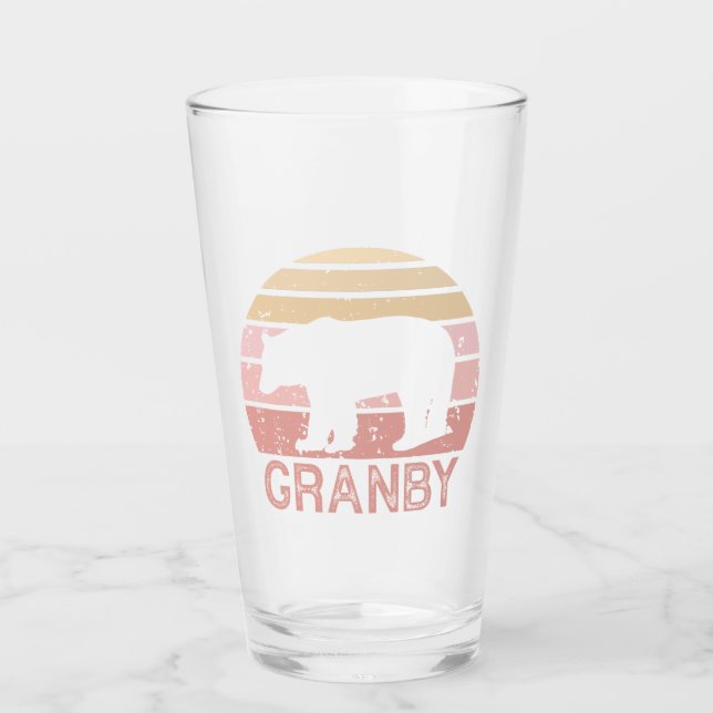 Granby Colorado Retro Bär Glas (Vorderseite)