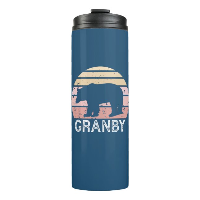 Granby Colorado Retro Bär Thermosbecher (Vorderseite)