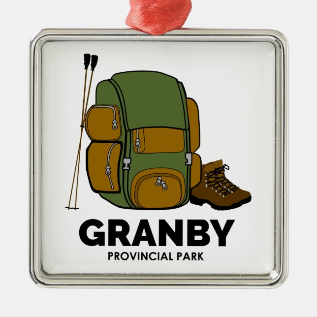 Granby Provincial Park Backpack Ornament Aus Metall (Vorne)