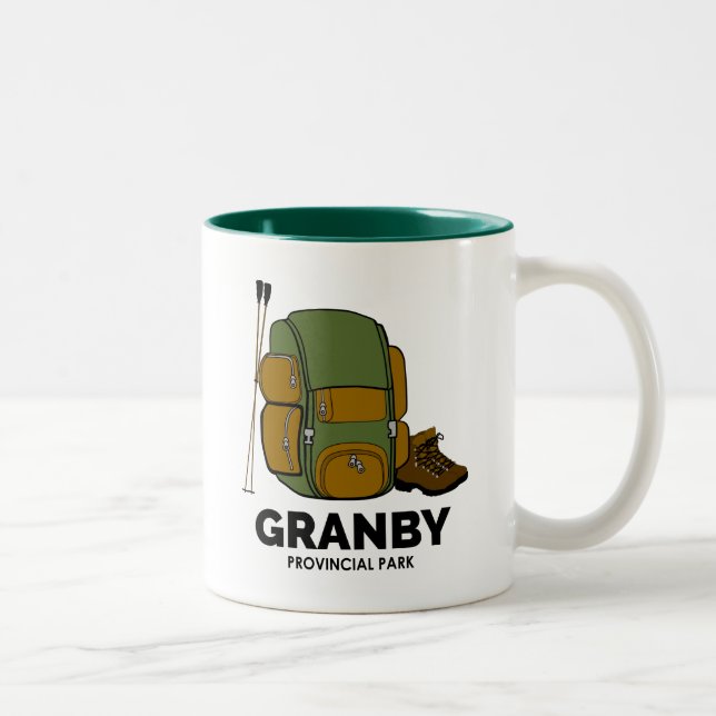 Granby Provincial Park Backpack Zweifarbige Tasse (Rechts)