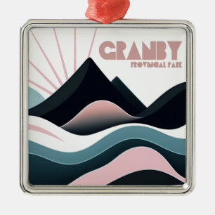 Granby Provincial Park Colored Hills Ornament Aus Metall