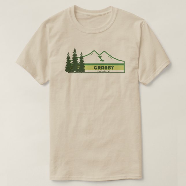 Granby Provincial Park Grüne Streifen T-Shirt (Design vorne)