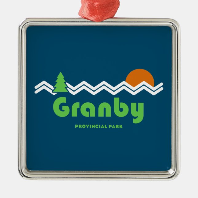 Granby Provincial Park Retro Ornament Aus Metall (Vorne)