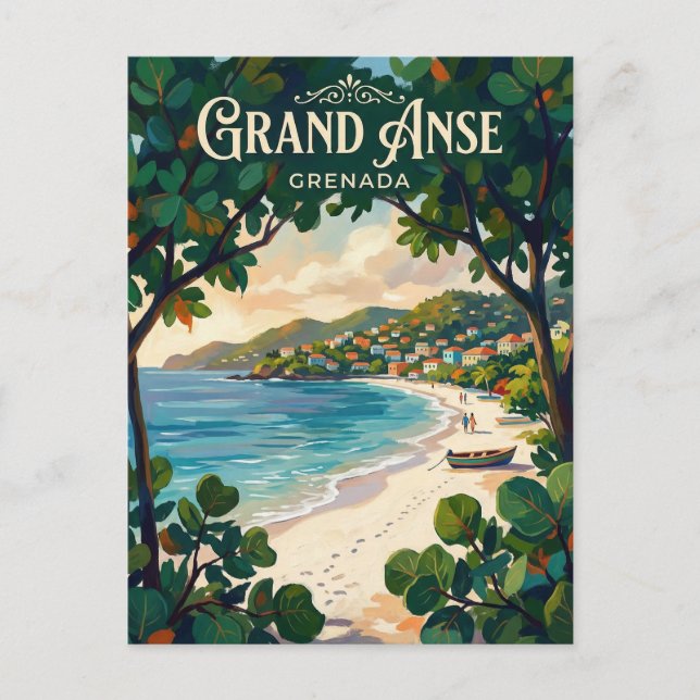 Grand Anse Beach Grenada Postkarte (Vorderseite)