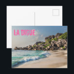 Grand Anse Seychelles La Digue Beach Geschenk Feiertagspostkarte<br><div class="desc">Grand Anse Seychelles La Digue Beach Urlaub Souvenir oder Geschenk für Reisende.</div>
