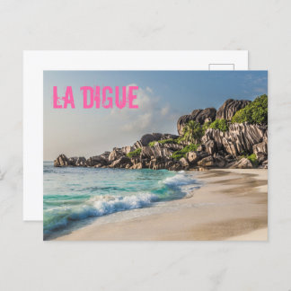 Grand Anse Seychelles La Digue Beach Geschenk Feiertagspostkarte