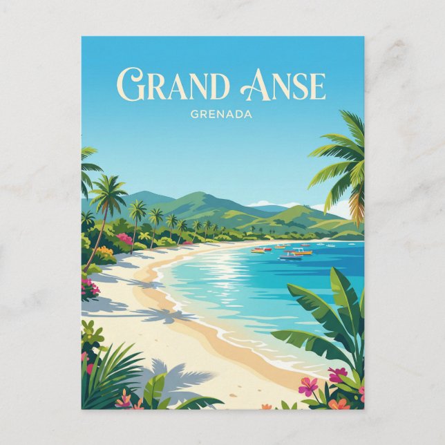Grand Anse Strand Grenada Postkarte (Vorderseite)