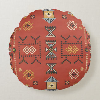 Grand Atlas Star — Verzierte Andalusische Berber-M Rundes Kissen