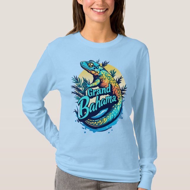 Grand Bahama Caribbean Gecko T-Shirt (Vorderseite)