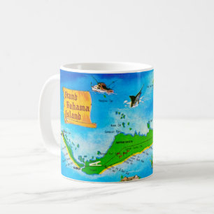 Grand Bahama Inselkarte Tasse