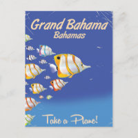 Grand Bahama Vintag Tropical Fish Reiseplakat