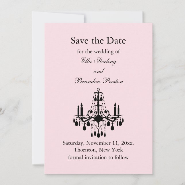 Grand Ballroom Save the Date (pink) (Vorderseite)
