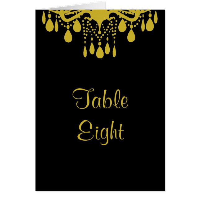 Grand Ballroom Tischnummer Card (gold) (Vorne)
