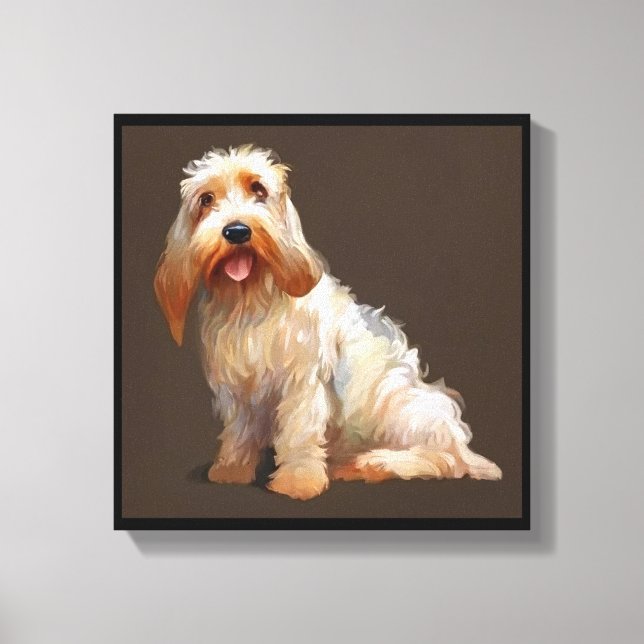 Grand Basset Griffon Vendeen - Dog Portrait Leinwanddruck (Vorderseite)