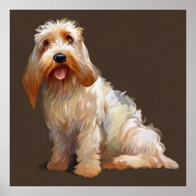 Grand Basset Griffon Vendeen - Dog Portrait Poster (Vorne)