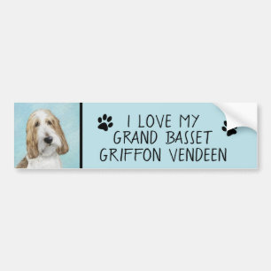 Grand Basset Griffon Vendeen - Original Dog Art Autoaufkleber