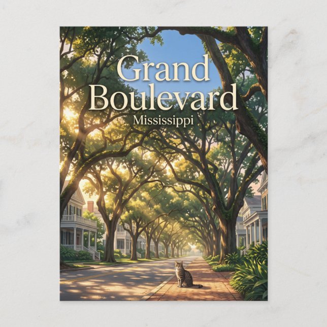 Grand Boulevard USA Postkarte (Vorderseite)