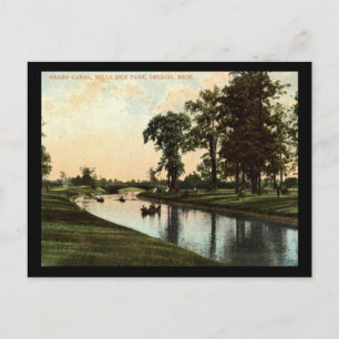 Grand Canal, Belle Isle Park, Detroit Vintag Postkarte