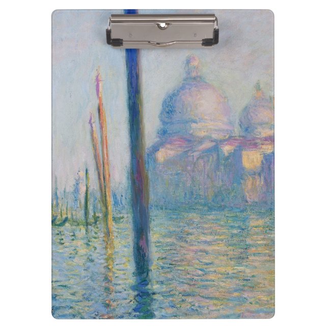 Grand Canal Monet Venice Italien Klassische Malere Klemmbrett (Vorderseite)