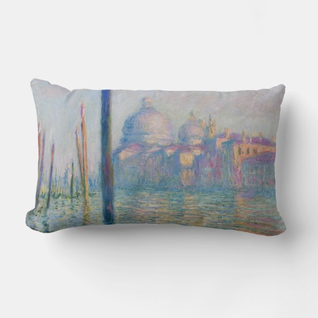 Grand Canal Monet Venice Italien Klassische Malere Lendenkissen (Vorderseite)