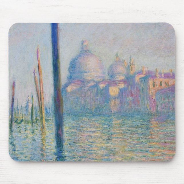 Grand Canal Monet Venice Italien Klassische Malere Mousepad (Vorne)