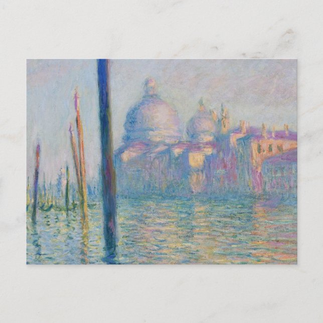 Grand Canal Monet Venice Italien Klassische Malere Postkarte (Vorderseite)