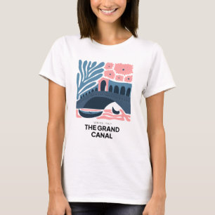 Grand Canal Venedig Italien abstrakt Reise floral T-Shirt