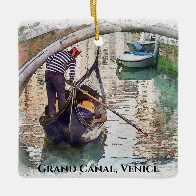 Grand Canal, Venedig, Italien - Design-Ornament Keramikornament (Vorderseite)