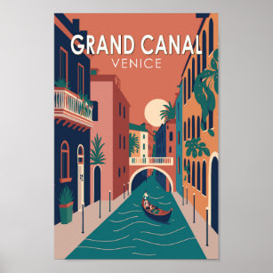Grand Canal Venedig Kunst, Dichtung und Musik Vint Poster