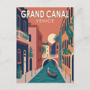 Grand Canal Venedig Kunst, Dichtung und Musik Vint Postkarte