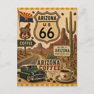 Grand Canyon Arizona Coffee Route  Postkarte