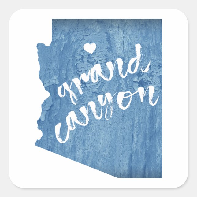 Grand Canyon Arizona Quadratischer Aufkleber (Vorderseite)